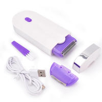 Depiladora recargable por USB para mujer, afeitadora corporal portátil, herramienta rotativa de eliminación de vello facial, piernas, Bikini y labios - details 18
