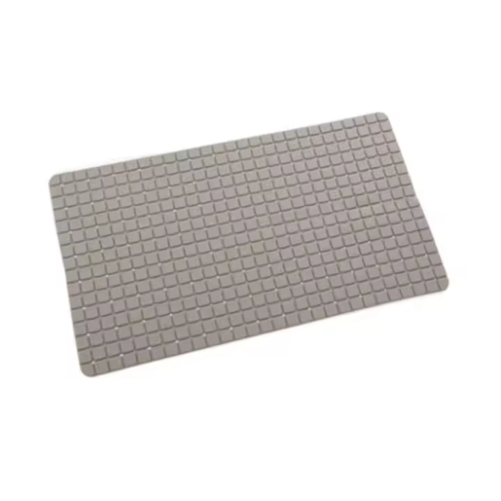 Alfombra para bañera, alfombra antideslizante para ducha, textura de rejilla, alfombrilla cuadrada para bañera, cómoda con ventosa, alfombrilla para baño - 1