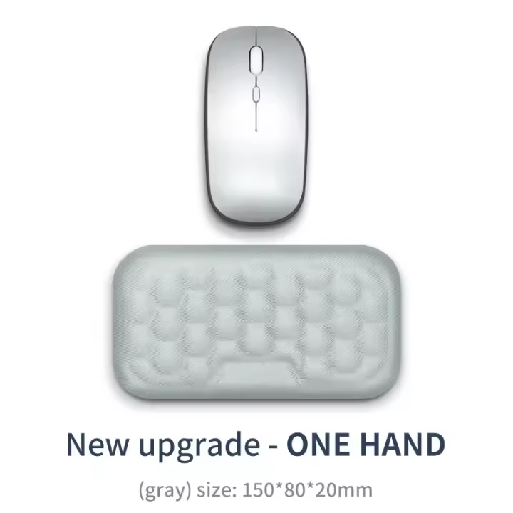 Almohadilla de Protección para Pulsera y Teclado Textura de Masaje Almohadilla de Escritorio para Juegos y Oficina Algodón de Memoria - 1