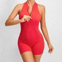 Conjuntos de Yoga de una pieza para mujer, ropa sin mangas, chaleco, mono corto de ejercicio, deporte, gimnasio, entrenamiento, Fitness, pantalones con espalda cruzada, 2025 - details 11