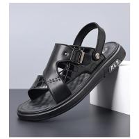 Sandalias de Verano para Hombres Suelas Gruesas, Estilo Casual, Zapatillas de Playa de Cuero Antideslizante, Doble Propósito - details 12