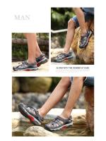 Sandalias transpirables para hombre, zapatos de senderismo de playa, suela gruesa, Punta cerrada, informales, para pesca - details 10