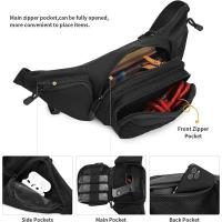 Riñonera de cintura para hombre, riñonera táctica militar para motociclista, deportes, escalada, Camping, herramienta masculina de nailon, eslinga en el pecho y la cadera - details 3