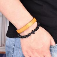 Jiayiqi-pulsera Vintage de cuero genuino para hombre y mujer, brazalete de mano, brazalete Punk, regalo de joyería para pareja - details 21