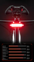 ROCKBROS-luz trasera para bicicleta IPX6, LED tipo C, carga, 5 modos, advertencia de seguridad - details 7