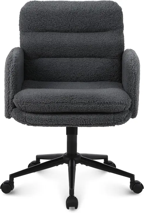 Silla de Escritorio de Cachemira Silla de Oficina de Resalto Silla Tocador Cómoda con Altura Ajustable Ideal para Hogar y Dormitorio - 1