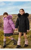 Chaqueta de Invierno para Niña Pequeña Abrigo Cálido con Capucha de Piel Sintética - details 3