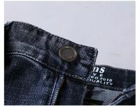 Vaqueros elásticos informales de pierna recta para hombre, pantalones vaqueros de trabajo azules y negros, modernos y clásicos, ropa de marca para hombre - details 10