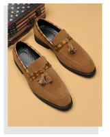Zapatos de cuero de los hombres de la nueva moda de negocios puntiagudos zapatos de los hombres británico Su Liu versátil casual un pedal - details 3