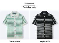 Nuevo suéter de punto de verano para hombres, camisa POLO informal de lana a rayas para hombres - details 1