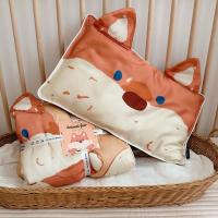 Suministros de cama, funda de almohada suave de dibujos animados, funda de cojín suave y elegante Rectangular, funda de cojín portátil acogedora para sala de estar - details 8
