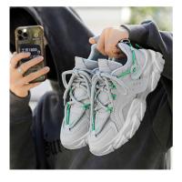 Zapatos De Deporte Para Hombre Moda Callejera Ligeros Y Cómodos Zapatillas De Gimnasio Con Cordones Blanco Plataforma Entrenadores - details 11