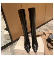 Botas Nuevas De Mujer, Botas Puntiagudas De Tacón Grueso. - details 4