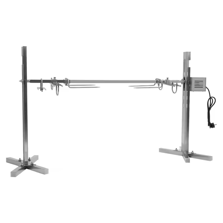Barbacoa eléctrica de acero inoxidable, 30 kg, con pincho giratorio, pincho eléctrico de acero inoxidable, motor de 25 W - 1