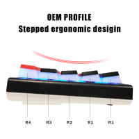 Teclas PBT de doble disparo retroiluminadas para teclado mecánico Cherry MX Gateron, teclas de perfil OEM, color negro y rojo, 108 - details 1