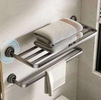 Toallero de instalación de presión negativa al vacío para baño, montado en la pared, gran espacio, espacio ventilado, aluminio, a prueba de herrumbre - details 0