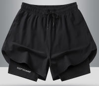 Pantalones cortos deportivos 2 en 1 para hombre, para correr rápido, gimnasio con bolsillos para exterior - details 7