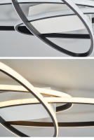 Candelabros Led modernos para sala de estar, luminaria de suspensión de 110-220V, accesorios de iluminación de araña led negros/dorados, novedad - details 7