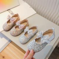 Zapatos de vestir para niñas, calzado de cuero con purpurina, diamantes de imitación, encaje, nudo de mariposa, Princesa, planos - details 4