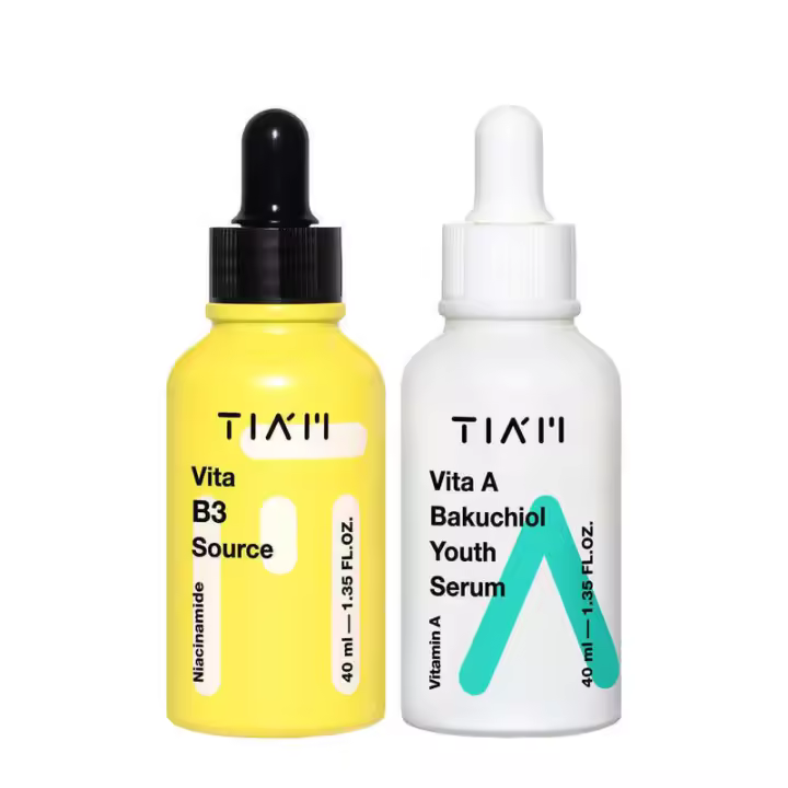TIAM Youthful Radiance Duo: B3 Soure & Vita A Bakuchiol Youth Serum para revitalizar su piel, set coreano de cuidado de la piel - 1