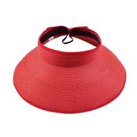 Moda chica mujer señora plegable enrollable para sol playa ala ancha sombrero con visera de paja - details 1