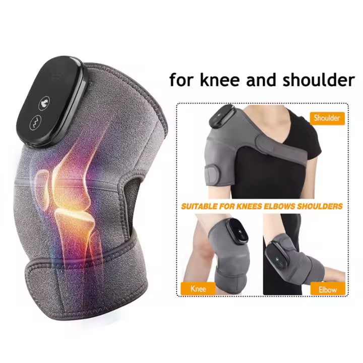 Masajeador de rodilla térmico eléctrico, terapia de calentamiento de articulaciones de piernas, masaje de vibración, Codera, artritis, dolor, fisioterapia, soporte de rodilla - 1