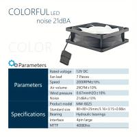 Ventilador de Computadora Fantástico de Alta Velocidad con Bajo Ruido y Gran Flujo Aéreo, 8 cm - details 5