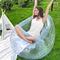 Silla de sol inflable portátil - material transparente de PVC, impermeable y duradero, fácil de montar, adecuado para acampar al aire libre y ocio en la playa, ideal para equipos de ocio al aire libre en verano, silla de sol de playa - details 0