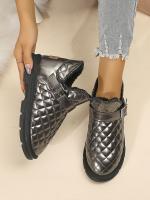 Botas cálidas de nieve para mujer, botines de felpa con hebilla, invierno, 2023 - details 17