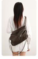 Bolso Cruzado de Gran Capacidad Diseño Plisado en Forma de Cordón Método de Espalda Múltiple - details 4