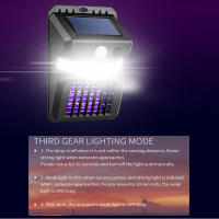 Exterminador de mosquitos Solar 2 en 1 Exterminador de insectos Solar para exteriores trampas para moscas e insectos con lámpara de pared con luz UV para exteriores jardín y patio - details 8