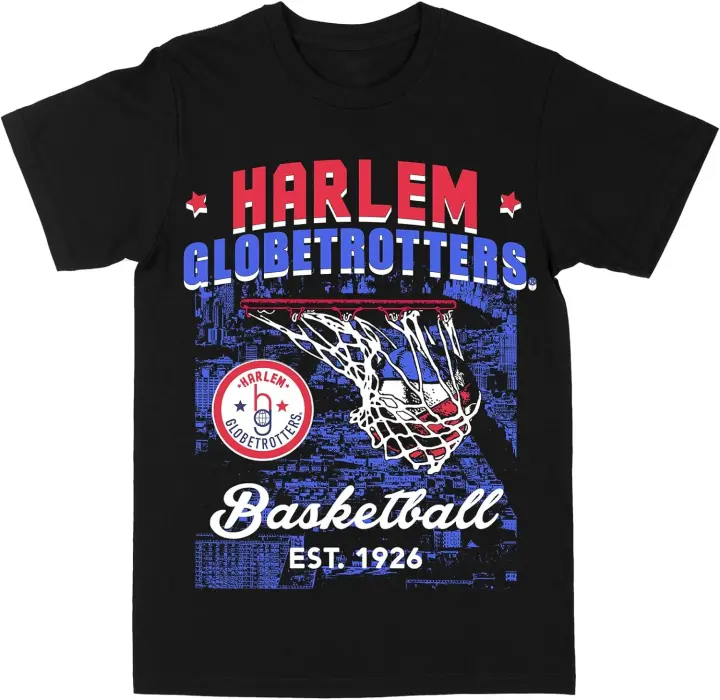 Camiseta gráfica Harlem Globetrotters para hombre, estilo de leyendas del baloncesto y comodidad - 1