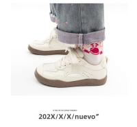 Zapatos De Placa Base Gruesa De Moda, Nuevos Deportes Casuales Transpirables Pequeños Zapatos Blancos - details 8