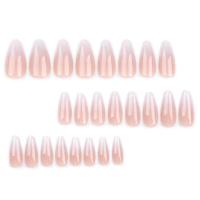 Cortaúñas cortas de almendra, diseño rosa degradado, decoración de manicura para mujeres y niñas - details 3