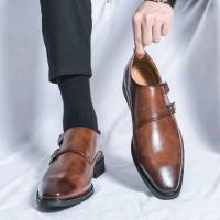 Vestido de hombre con hebilla de buey británico 2025 zapatos de cuero italianos de negocios formales de moda - details 4