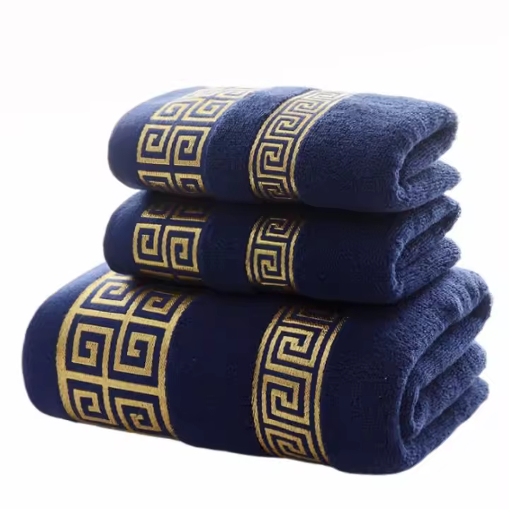 famgem Juego De Toallas De Baño De Algodón 3 Piezas 2pcs Toallas De Mano Y Cara 35x75cm Y 1pcs Toalla Grande 70X140cm Regalo De Toallas - 1