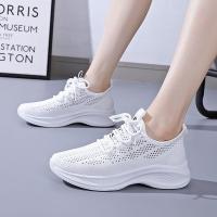 Zapatillas de malla para mujer, nuevas zapatillas casuales de verano con cordones tejidos - details 4