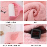 Gorro de microfibra para secar el cabello, toalla para secar el cabello, envoltura fuerte absorbente de agua, gorro de ducha, herramienta de limpieza, 2 piezas - details 0