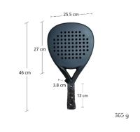 Raqueta de tenis de Padel, raqueta deportiva de cara EVA suave de fibra de carbono para exteriores, equipo profesional Papa - details 14