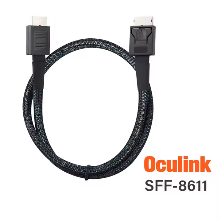Nephy Cable de Extensión PCIe SFF-8611 8i Activo de Datos Delgado para SSD - 1