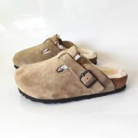 Zapatos de cuero para hombre y mujer, antideslizantes, con bolsa, estilo fresco, zapatillas de playa, lana caliente. - details 3