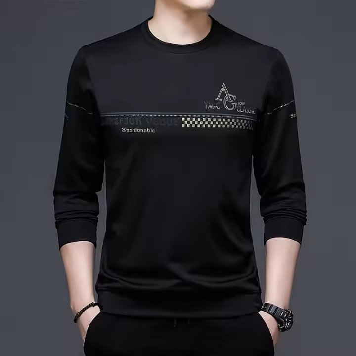 Caumanl-Sudadera de manga larga para hombre, Jersey informal de marca de moda, Tops de Color sólido, talla europea, M-3XL - 1