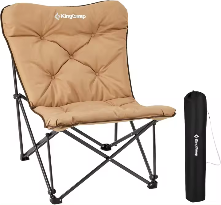 Silla de camping acolchada cómoda portátil de algodón al por mayor, silla plegable para exteriores, picnic, pesca, carga 136 kg - 1