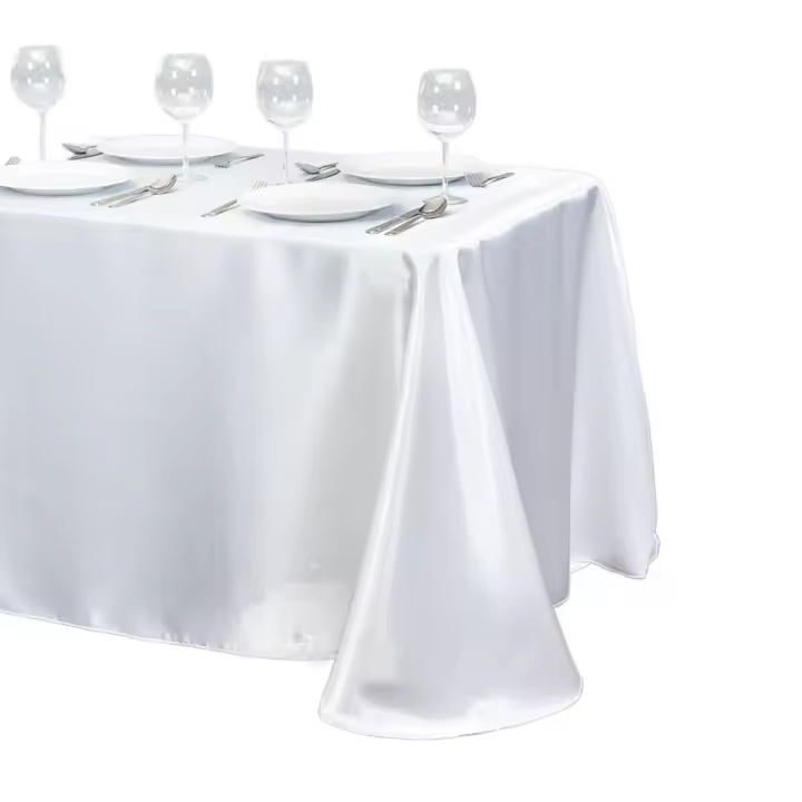 Mantel grueso lavable para decoración de mesa de boda, banquete, Color sólido, para fiesta, mantel de satén - 1
