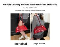 Nuevo bolso de hombro estilo coreano a cuadros, de piel sintética, con lazo dulce, estilo Boston, informal, de color sólido, bolso de mano para mujer, para regalo. - details 12