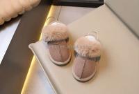 Nuevas zapatillas de invierno para niños con tirachinas de felpa, zapatos informales esponjosos para el hogar de alta calidad y bajo precio, zuecos de cuero 23-32 # - details 4