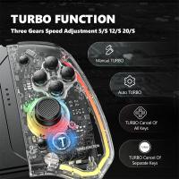 Joypad transparente inalámbrico, controlador de inducción de 6 ejes, Gamepad ajustable, 8 colores, luz mágica, vibración, Joy para Nintendo Switch - details 4