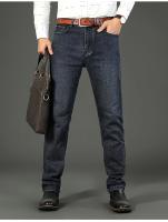 Vaqueros elásticos informales de pierna recta para hombre, pantalones vaqueros de trabajo azules y negros, modernos y clásicos, ropa de marca para hombre - details 1