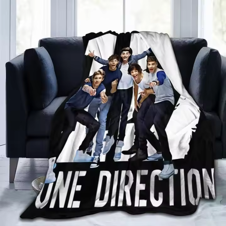 Manta ligera de franela Ultra suave para sofá, cama, uso en todas las estaciones, One Music Direction - 1