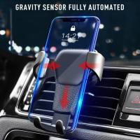 Soporte Universal de teléfono para coche, montaje de ventilación de aire por gravedad automática, nuevo diseño ergonómico para iPhone, Samsung y Huawei - details 1